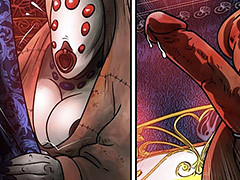 She squatted down and sucked it as if..